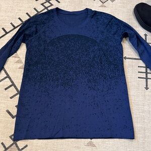 lululemon athletica Dark Blue swifly Long Sleeve Tee